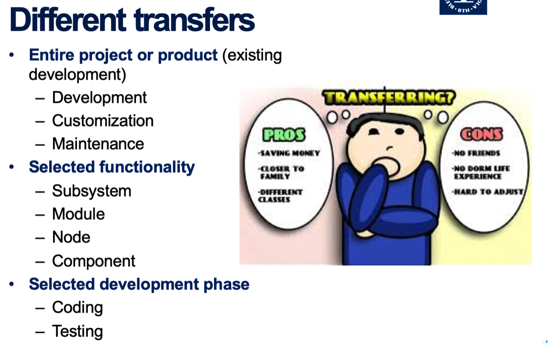 Different transfers